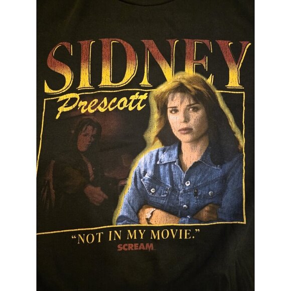 Scream Sydney Prescott Crewneck Mens Sz M Black Ripple Junction Hot TopicNEW - Picture 2 of 7